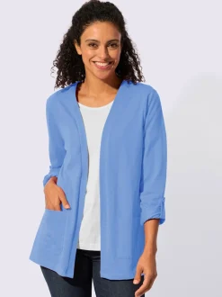 Veste légère en coton avec manches longues transformables et poches plaquées