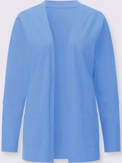 Veste légère en coton avec manches longues transformables et poches plaquées