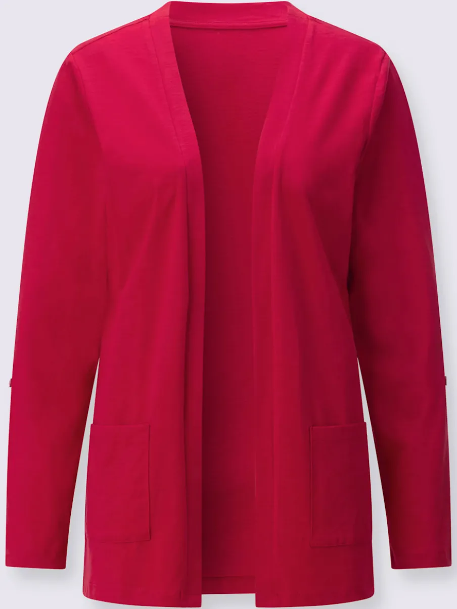 Veste légère en coton avec manches longues transformables et poches plaquées