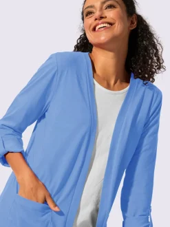 Veste légère en coton avec manches longues transformables et poches plaquées