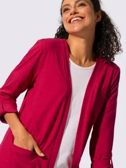 Veste légère en coton avec manches longues transformables et poches plaquées