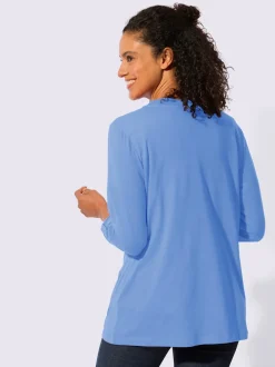 Veste légère en coton avec manches longues transformables et poches plaquées