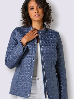 Veste légère en duvet avec col montant et manches longues
