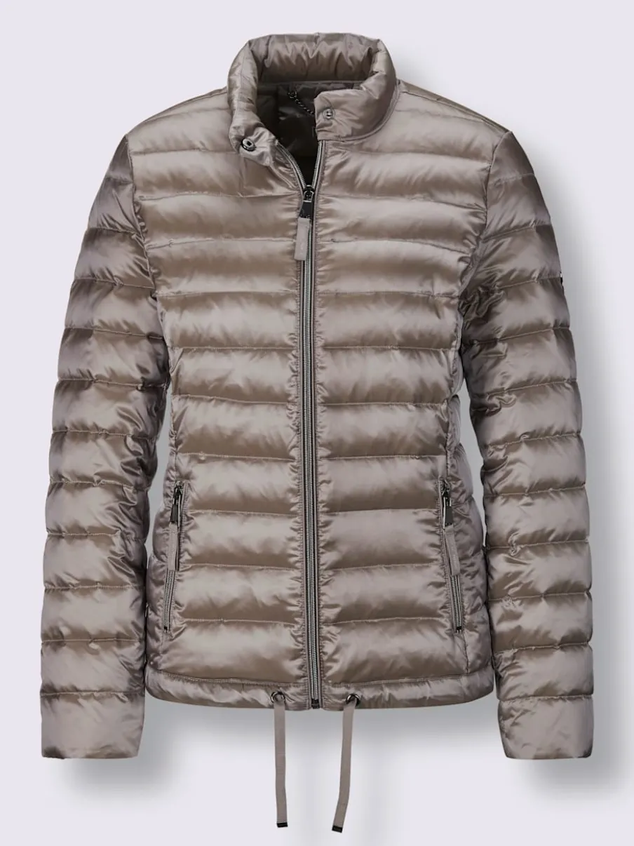 Veste légère en duvet avec col montant et poches