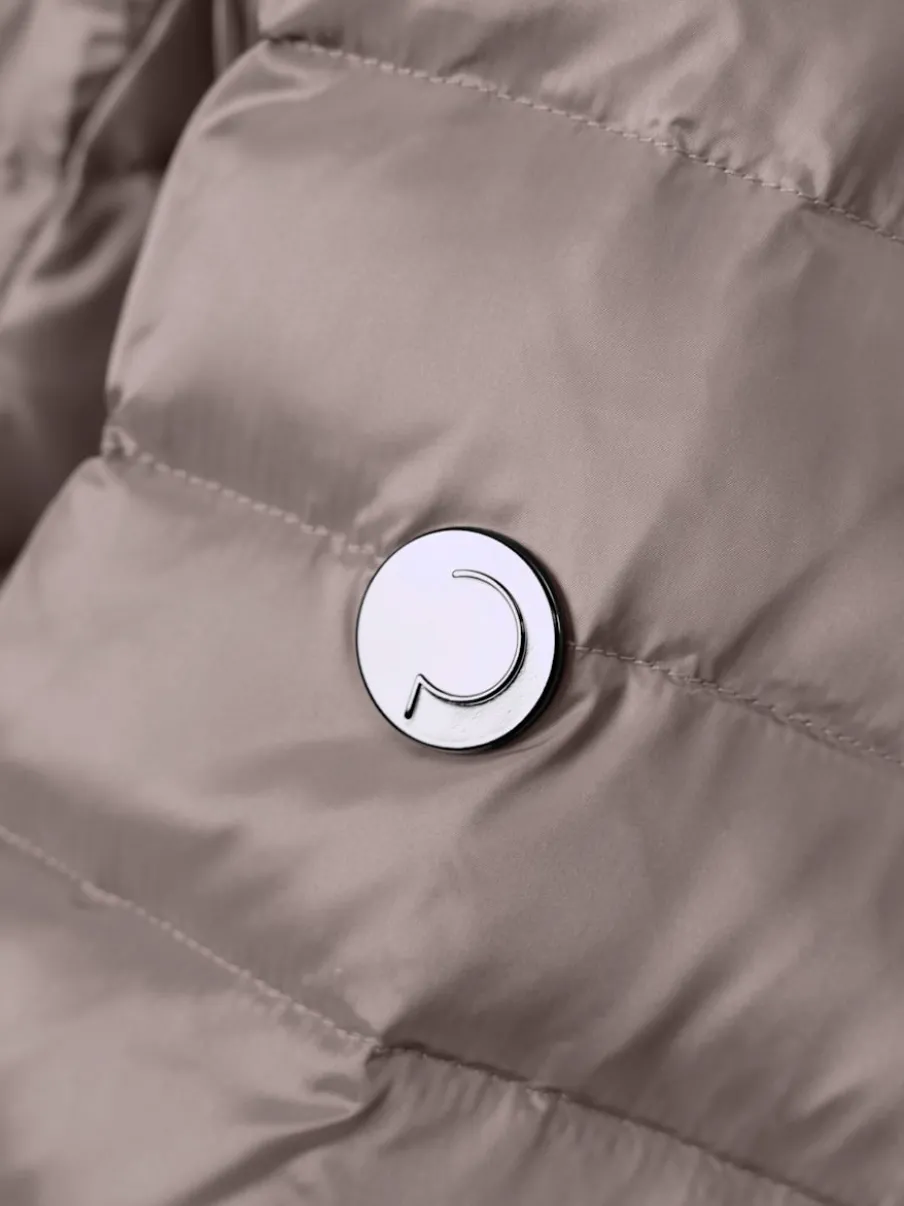 Veste légère en duvet avec col montant et poches