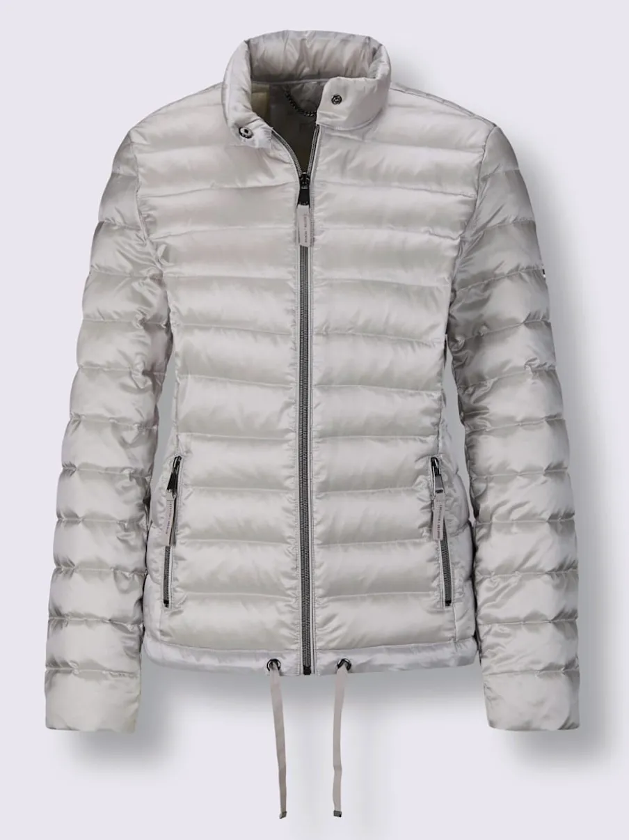 Veste légère en duvet avec col montant et poches