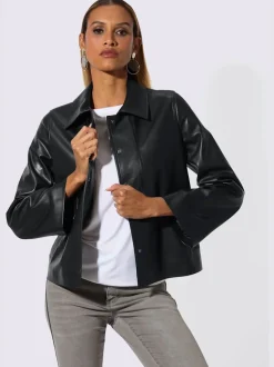 Veste légère imitation cuir souple