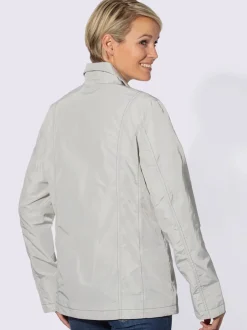 Veste légère mi-saison avec col transformable et zips