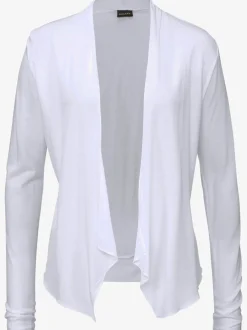 Veste légère à nouer avec manches longues et col ouvert