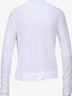 Veste légère à nouer avec manches longues et col ouvert