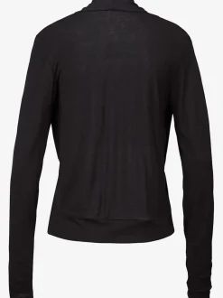 Veste légère à nouer avec manches longues et col ouvert