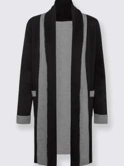 Veste légère réversible col châle avec poches plaquées
