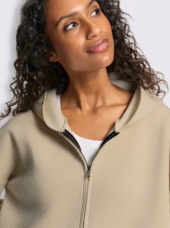 Veste légère structure côtelée douce