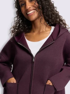 Veste légère structure côtelée douce