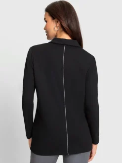 Veste légère style sport avec col à revers modale