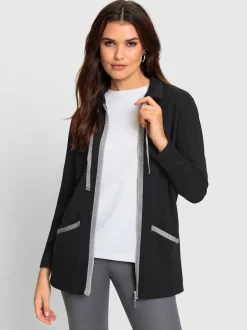 Veste légère style sport avec col à revers modale