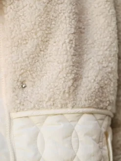 Veste longue avec capuche et manches longues ajustables