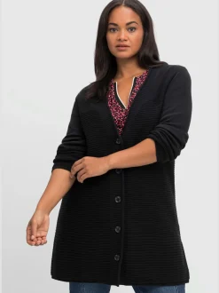 Veste longue en tricot