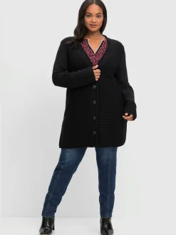Veste longue en tricot