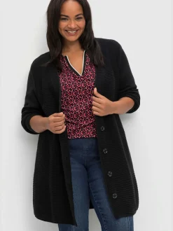 Veste longue en tricot