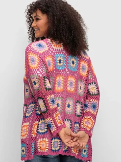 Veste longue en tricot affine les hanches