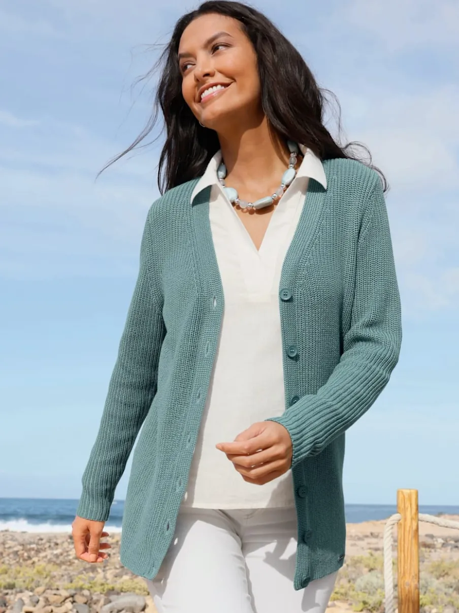 Veste longue en tricot 50% coton