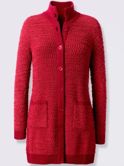 Veste longue en tricot jolie structure tricot