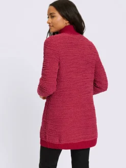 Veste longue en tricot jolie structure tricot