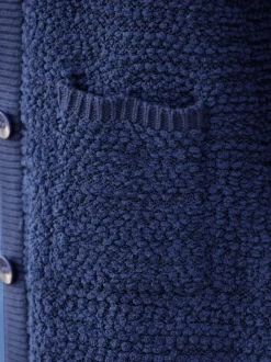 Veste longue en tricot jolie structure tricot