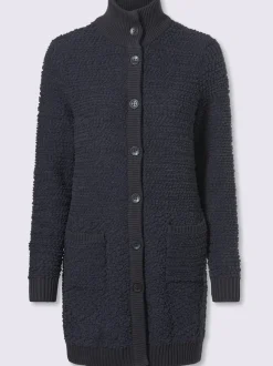 Veste longue en tricot jolie structure tricot