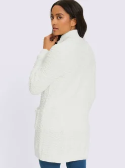 Veste longue en tricot jolie structure tricot