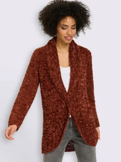 Veste longue en tricot superbe motif tricoté