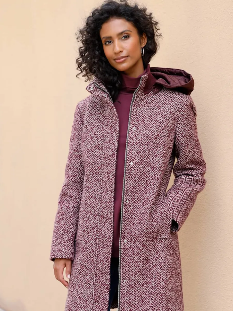 Veste longue qualité bouclé tendance