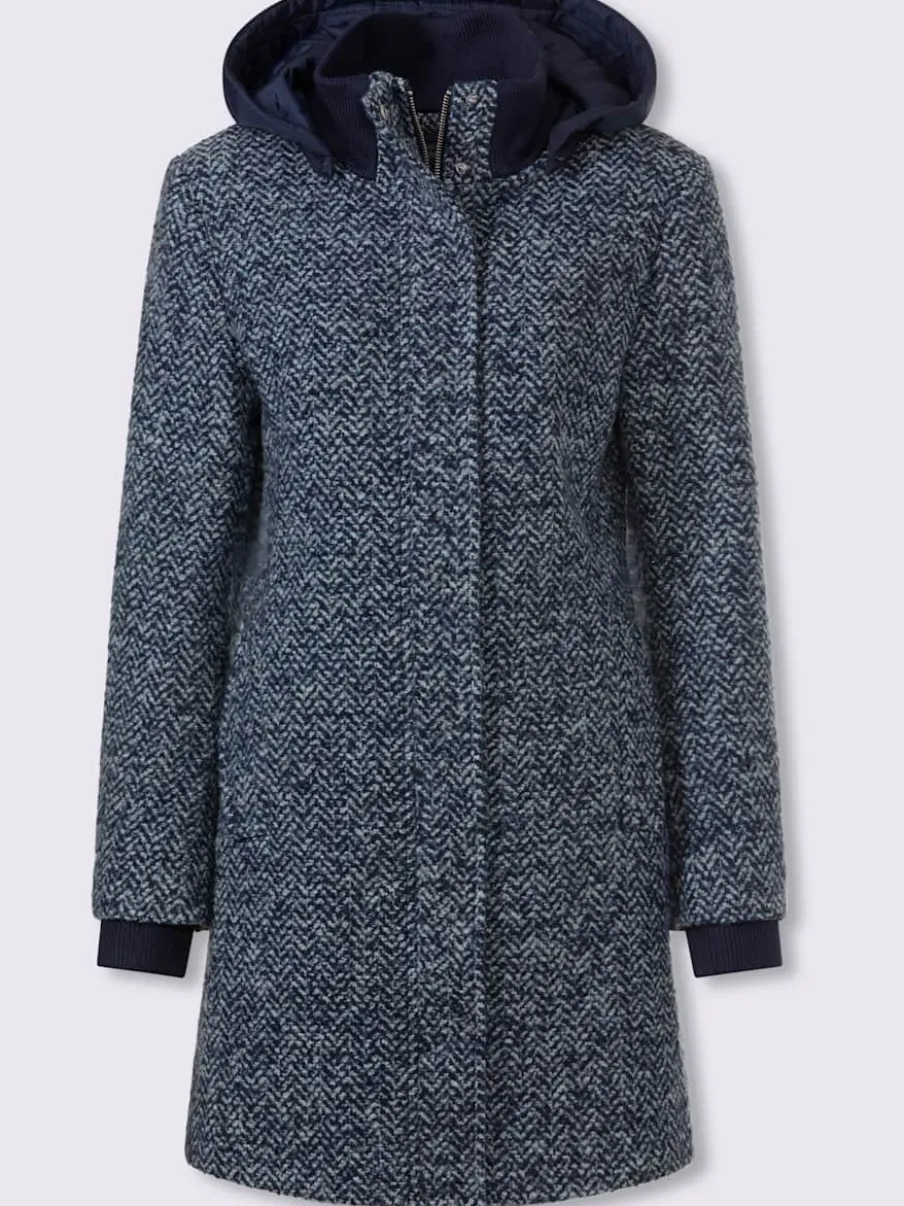 Veste longue qualité bouclé tendance