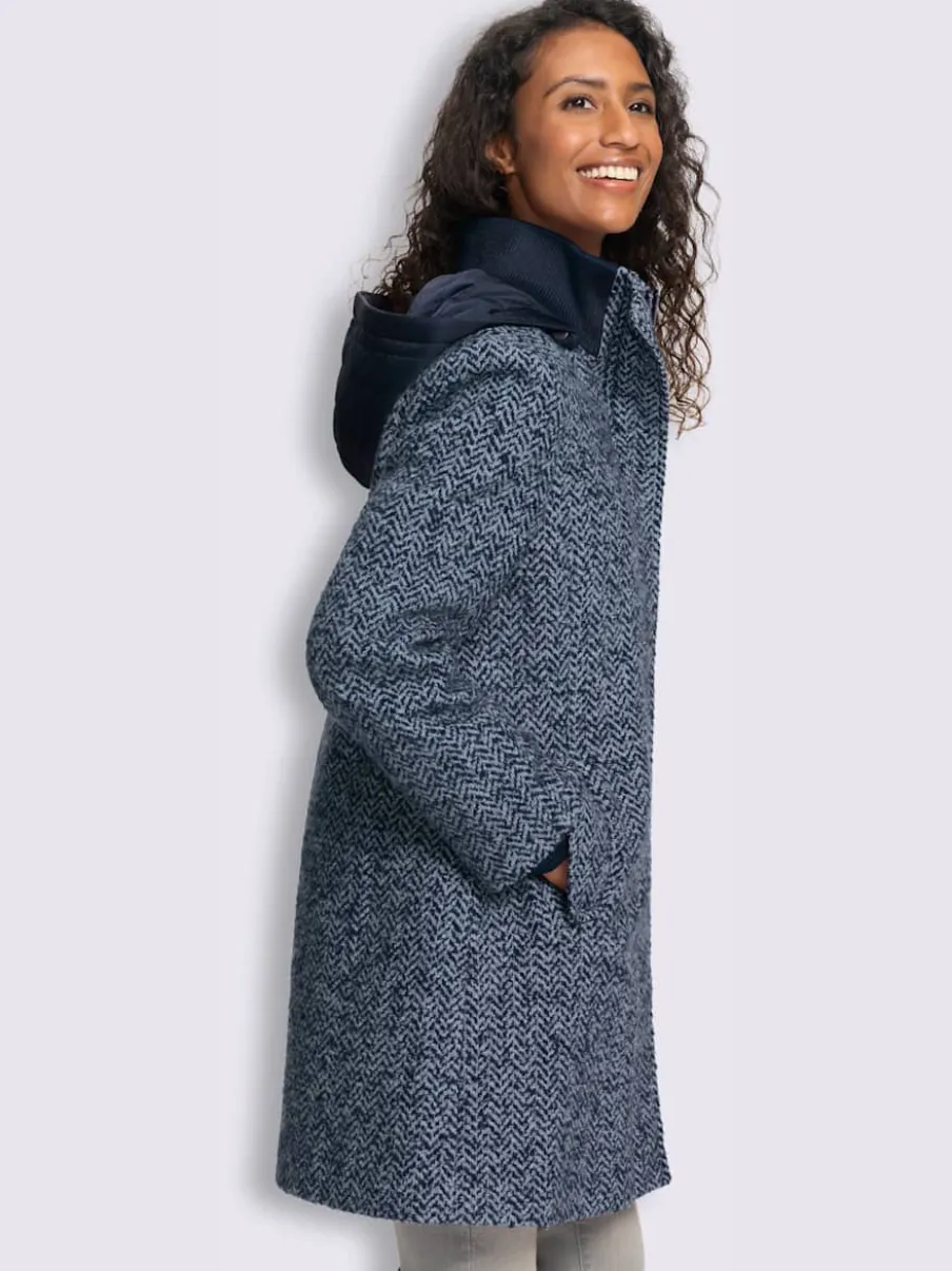 Veste longue qualité bouclé tendance