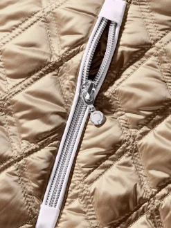 Veste matelassée en duvet avec manches amovibles et poches zippées