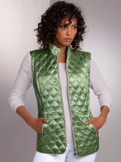 Veste matelassée en duvet avec manches amovibles et poches zippées