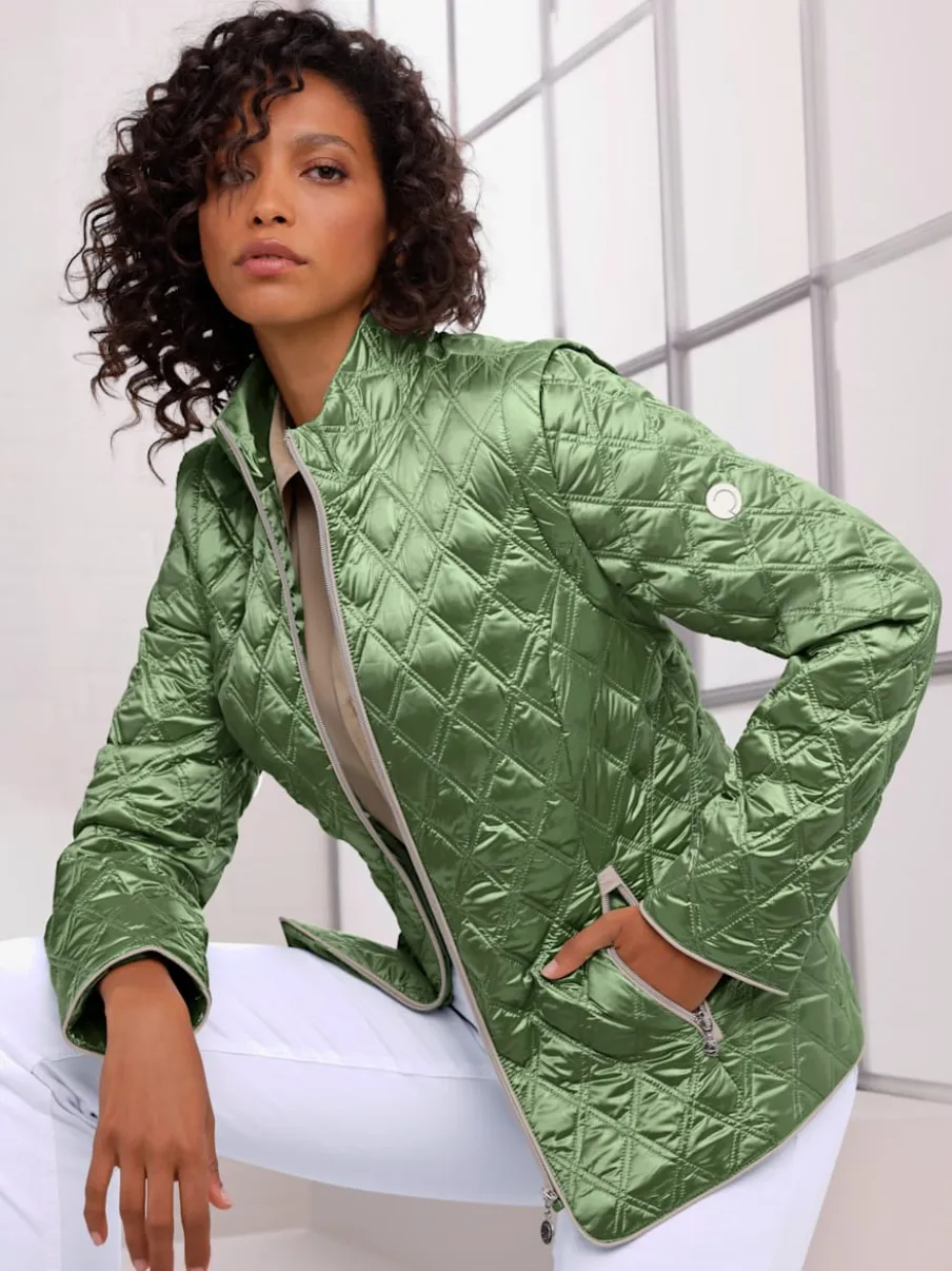 Veste matelassée en duvet avec manches amovibles et poches zippées
