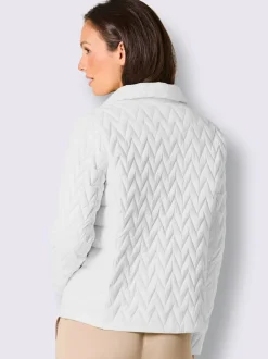 Veste matelassée légère avec collier structuré et boutons