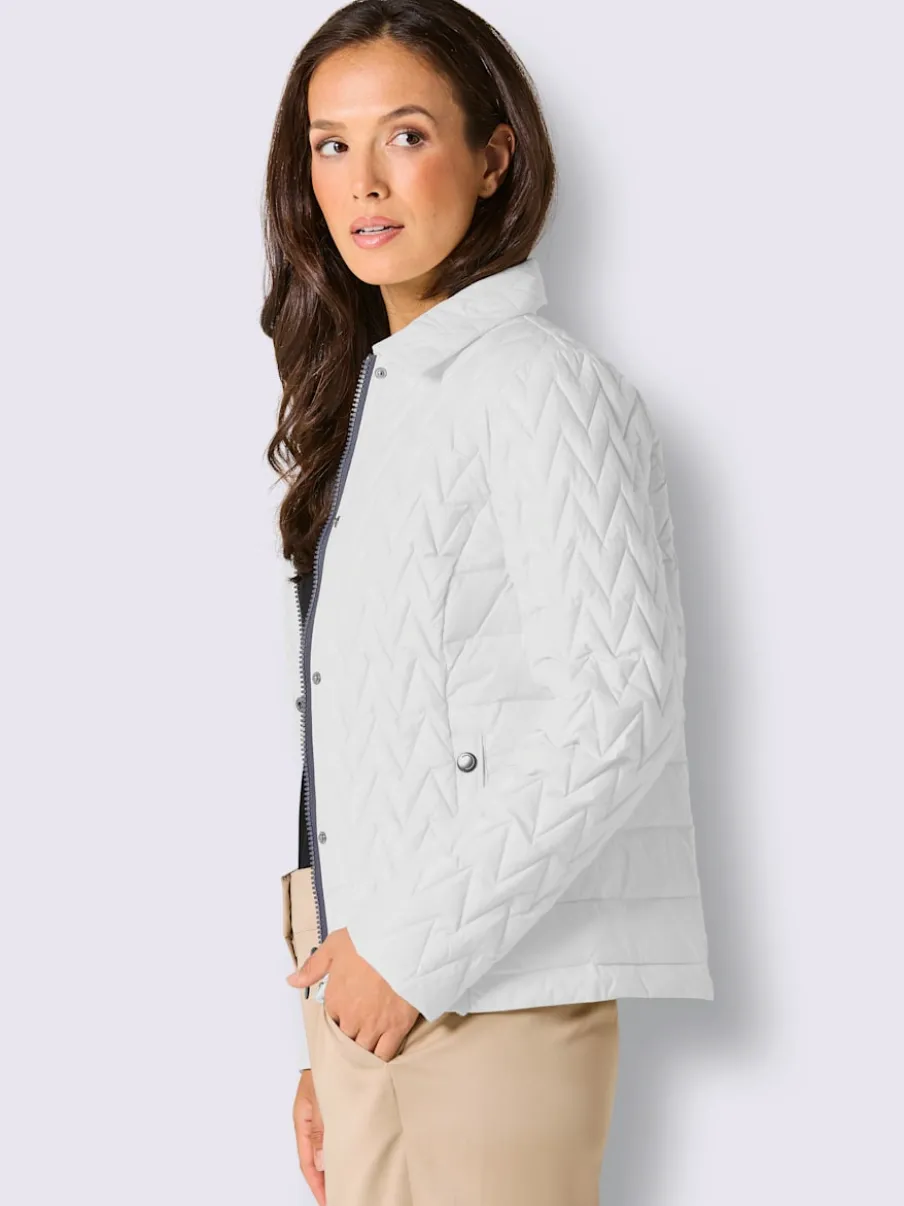 Veste matelassée légère avec collier structuré et boutons