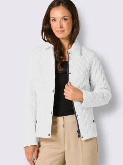 Veste matelassée légère avec collier structuré et boutons