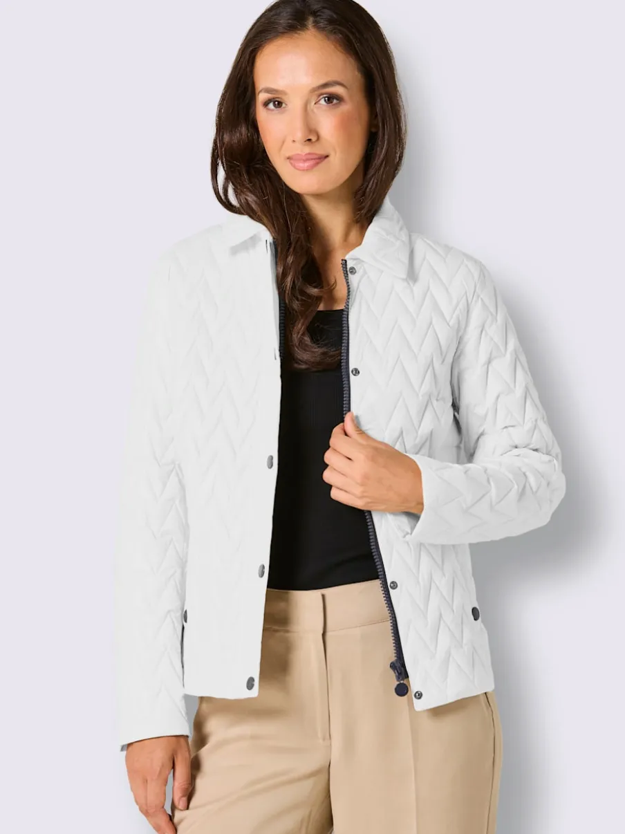 Veste matelassée légère avec collier structuré et boutons