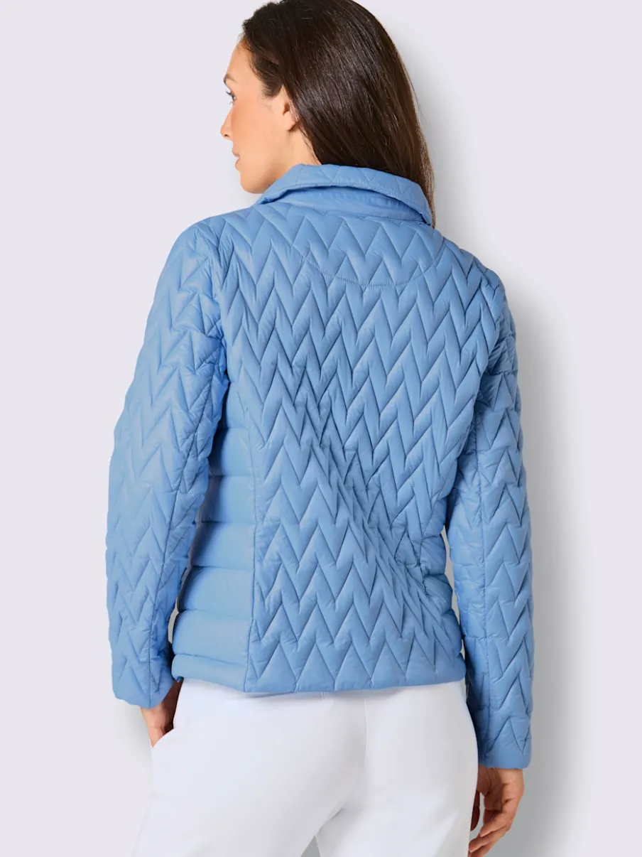 Veste matelassée légère avec collier structuré et boutons