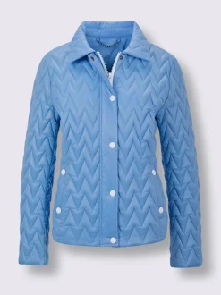Veste matelassée légère avec collier structuré et boutons