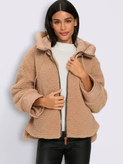 Veste mélange de matières tendance