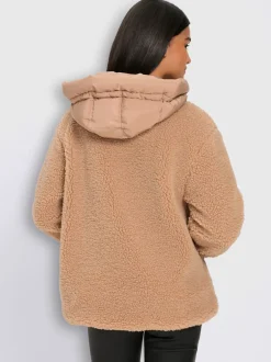 Veste mélange de matières tendance