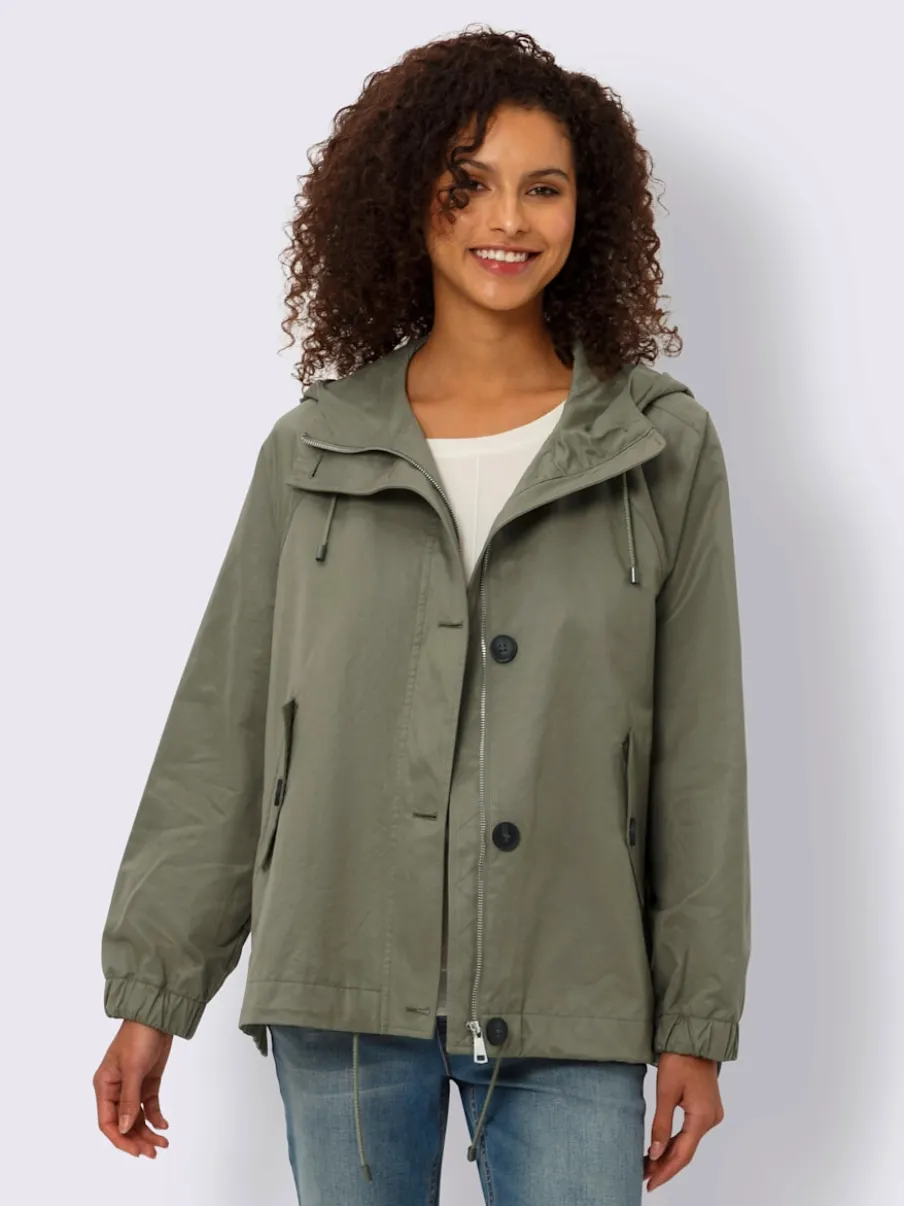 Veste parka avec capuche et poches boutonnées
