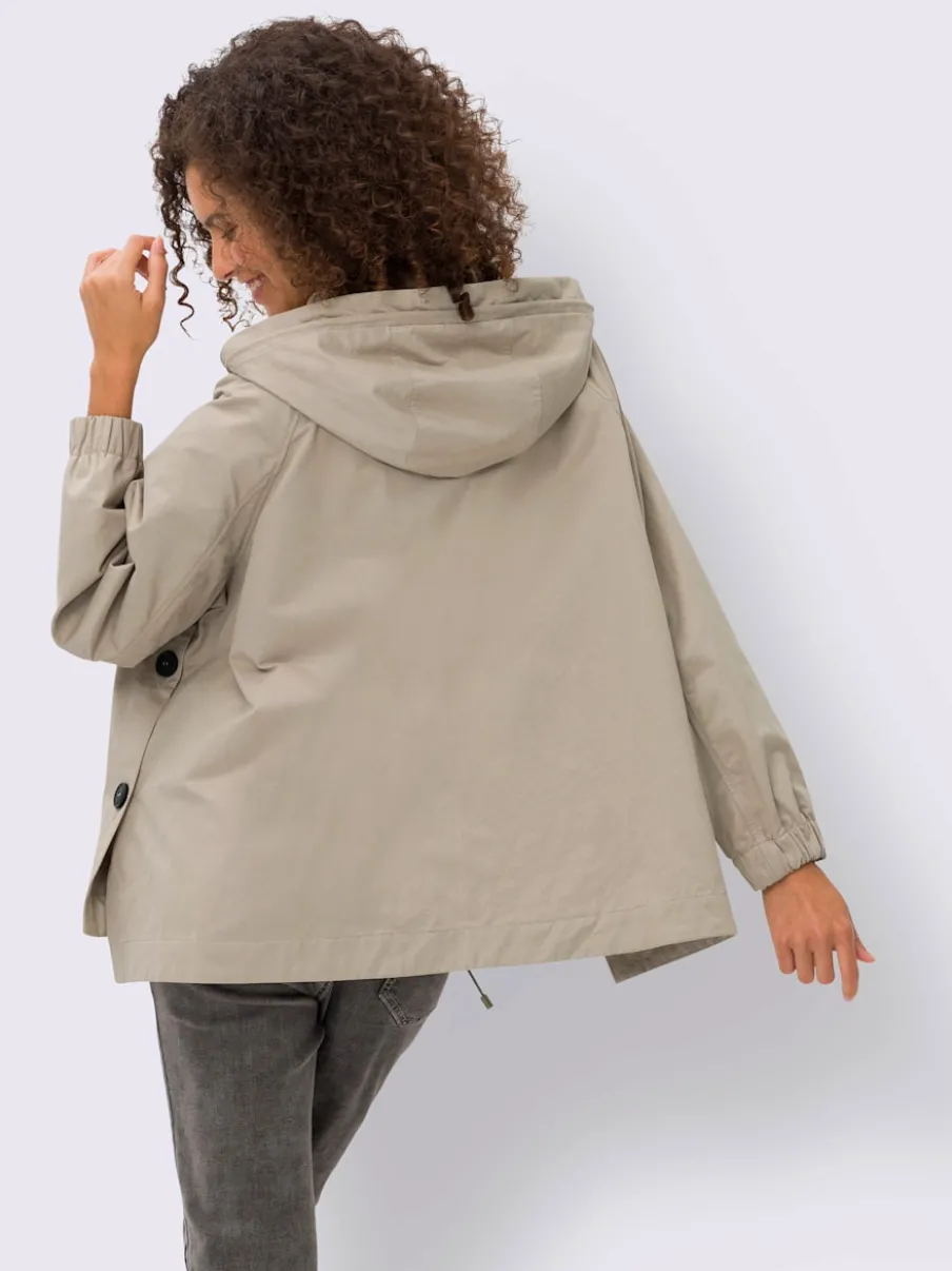 Veste parka avec capuche et poches boutonnées