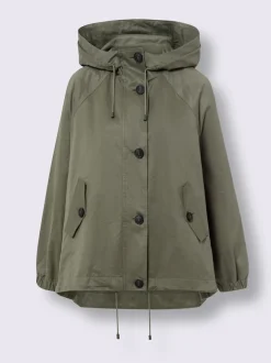 Veste parka avec capuche et poches boutonnées