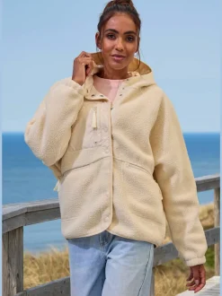 Veste polaire ample avec capuche
